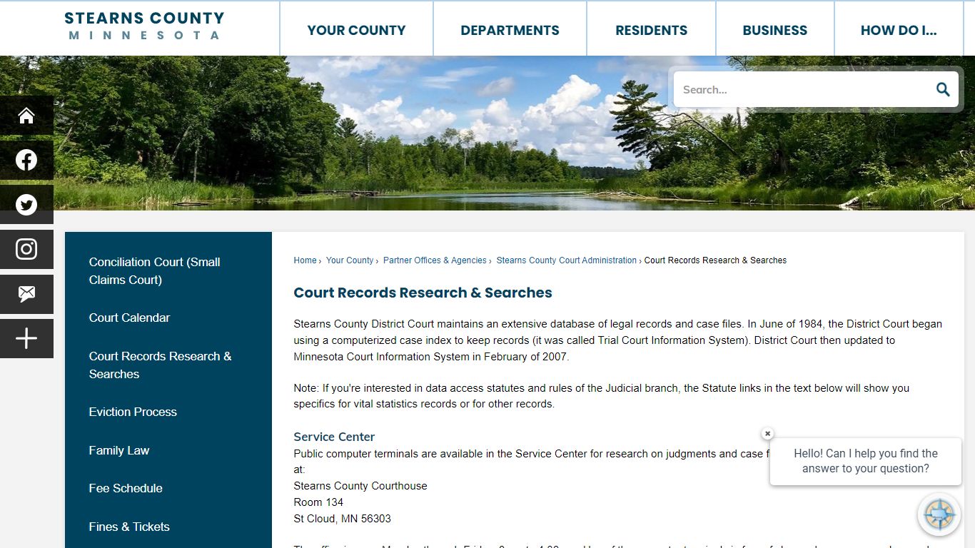 Court Records Research & Searches | Stearns County, MN ...